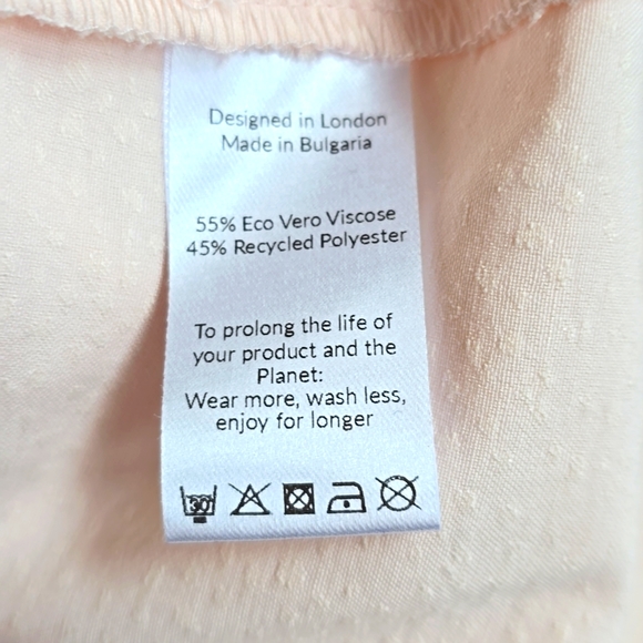 NWT Saint + Sofia London designed Taylor Frill blouse in pastel pink size 10 - Picture 14 of 16